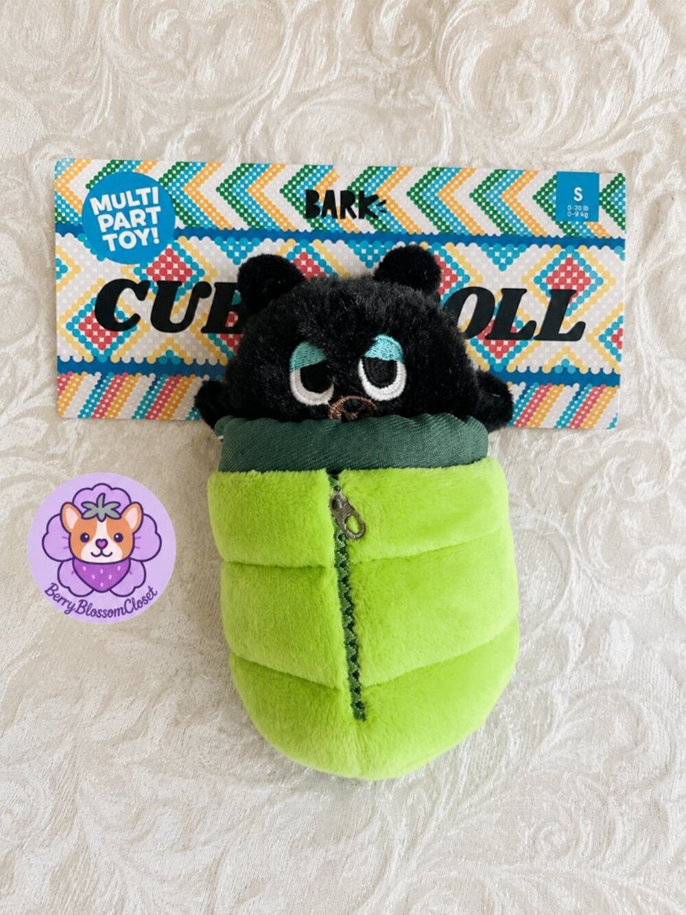 BARK Cub Roll Multi-Part Dog Toy – Plush Hide & Seek Interactive Toy